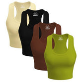 4-Piece Crop Tank Tops Combo – Breathable & Lightweight